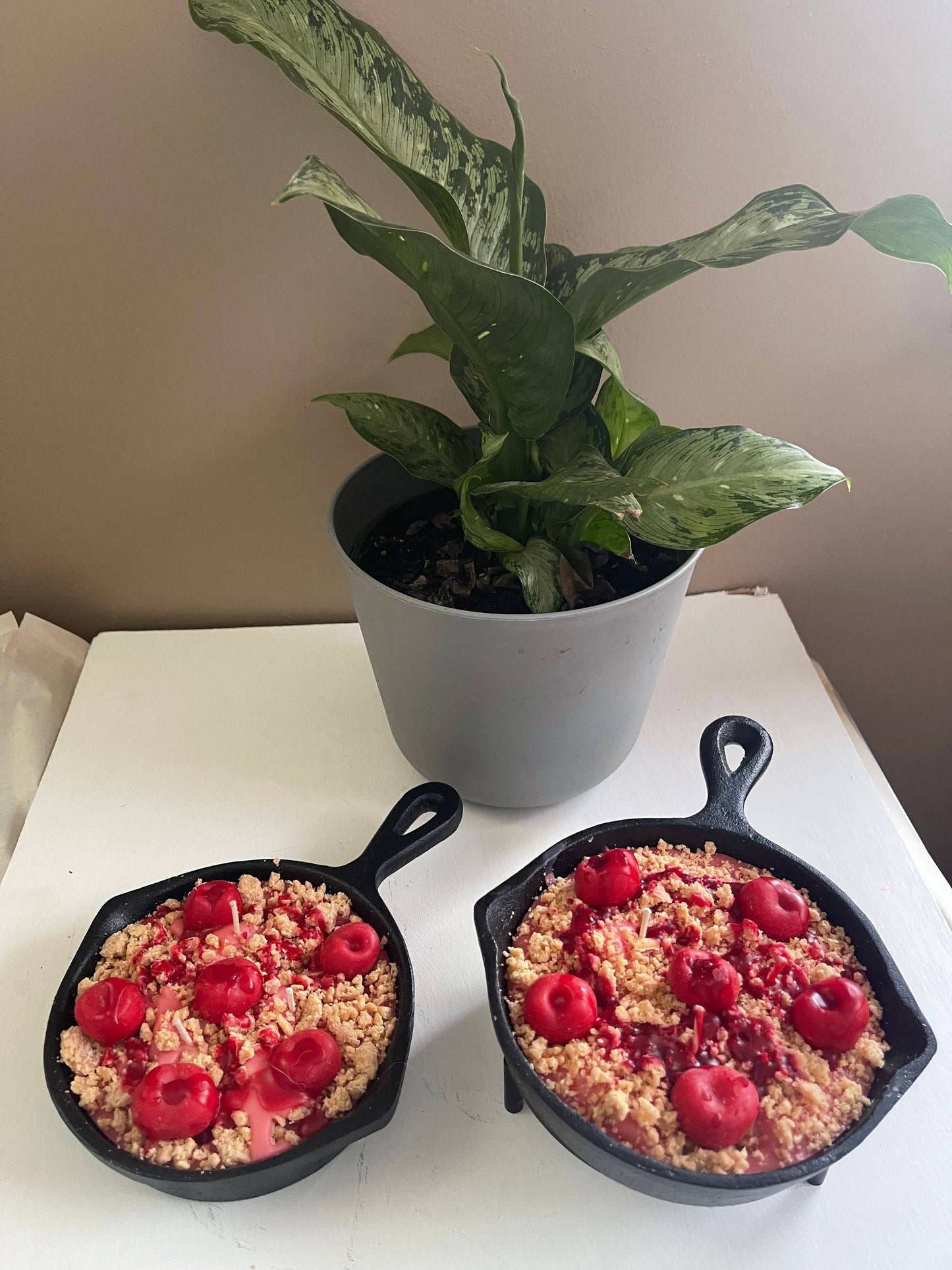 Cherry Cobbler Iron Skillet Candle 8 oz