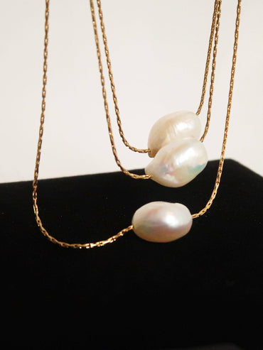 Kinney Non Tarnish Natural Pearl Necklace