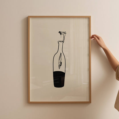 Wine Dive Minimal Art Print