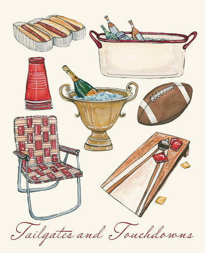Tailgates and Touchdowns Football Tailgate Print