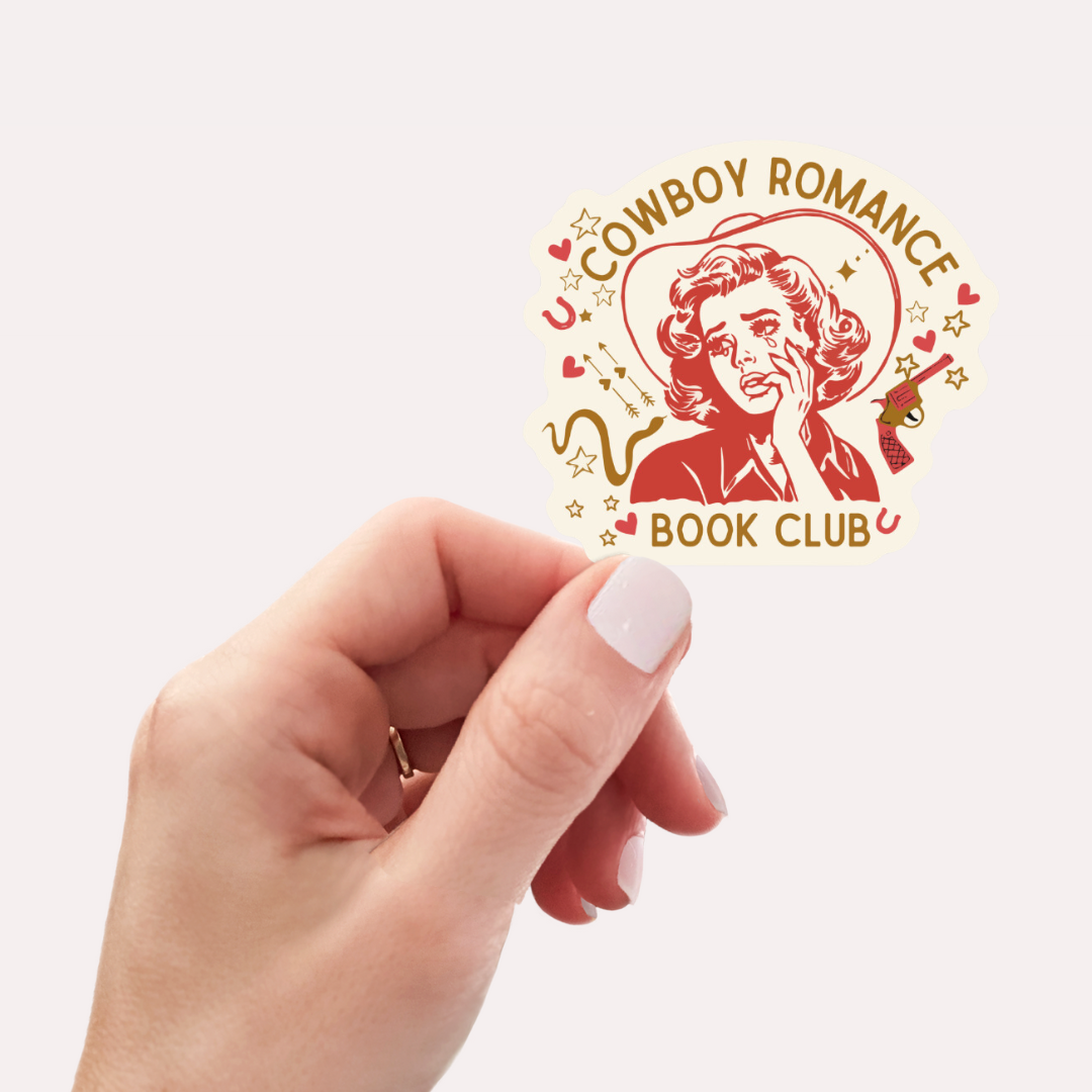 Cowgirl sticker Book Lover
