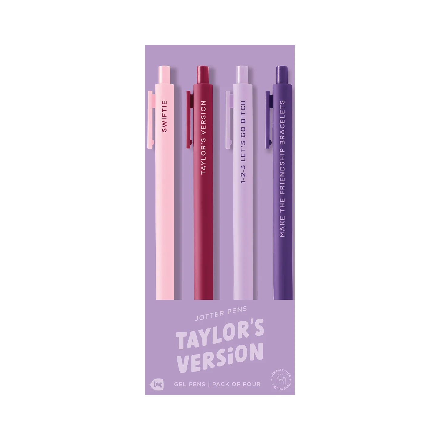 Taylor’s Version Jotter Pen Set – 4 pack Swiftie gel pens gift shop