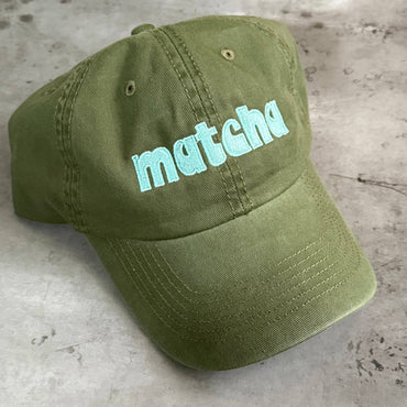Matcha Embroidered Dad Hat