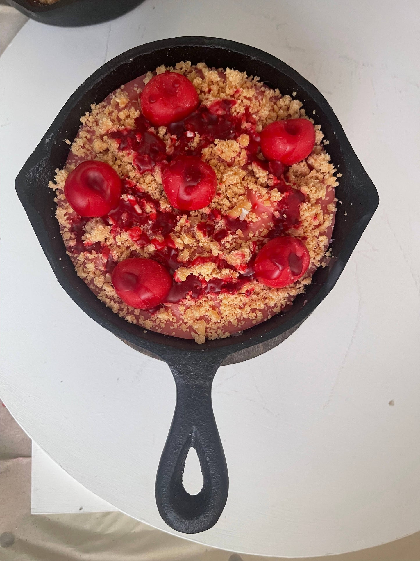 Cherry Cobbler Iron Skillet Candle 8 oz
