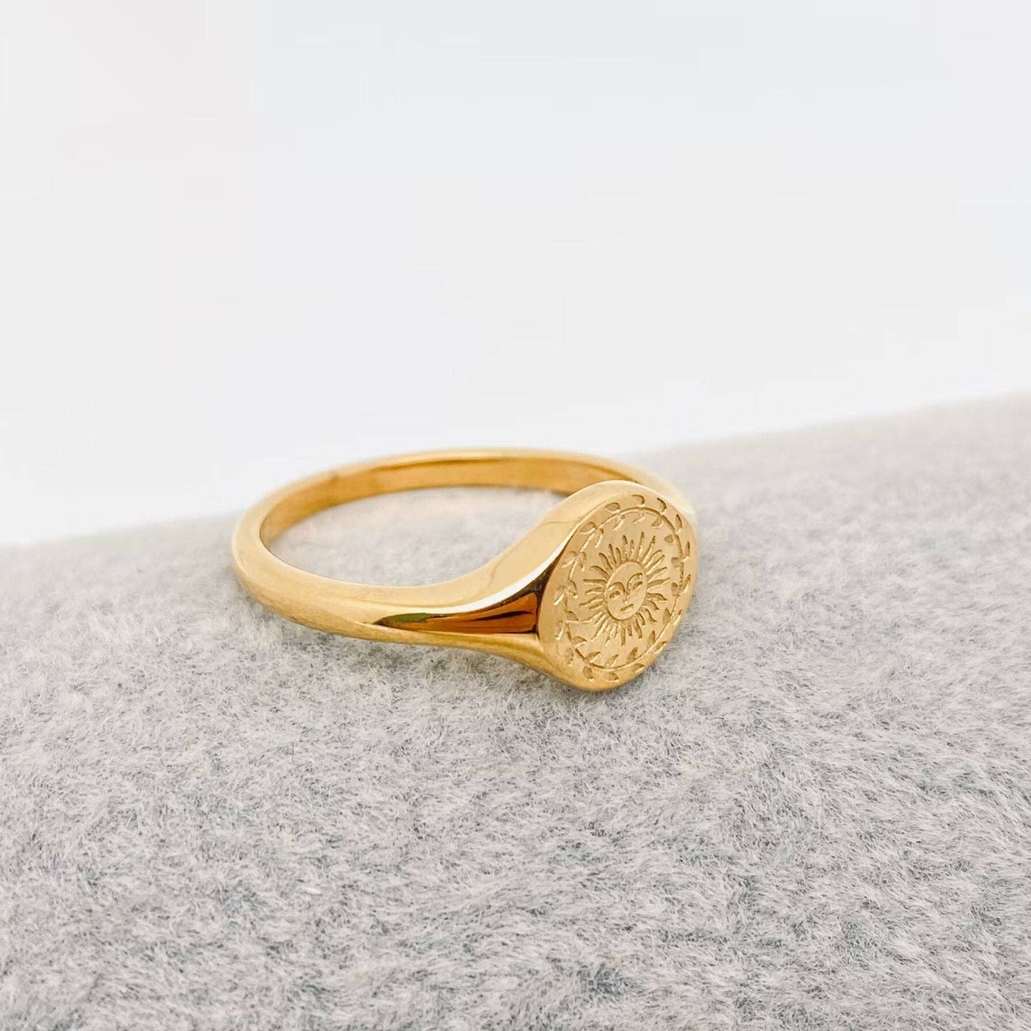 Moon Sun Stars Goddess 18K Gold Plated Ring