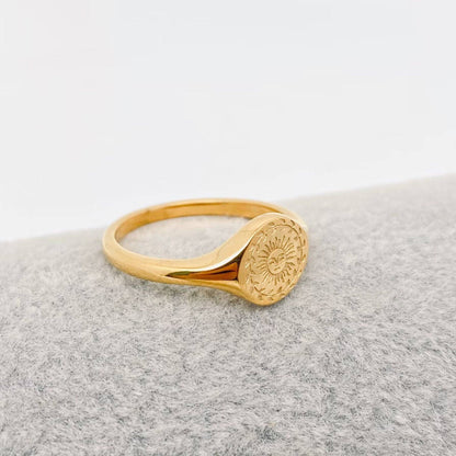 Moon Sun Stars Goddess 18K Gold Plated Ring