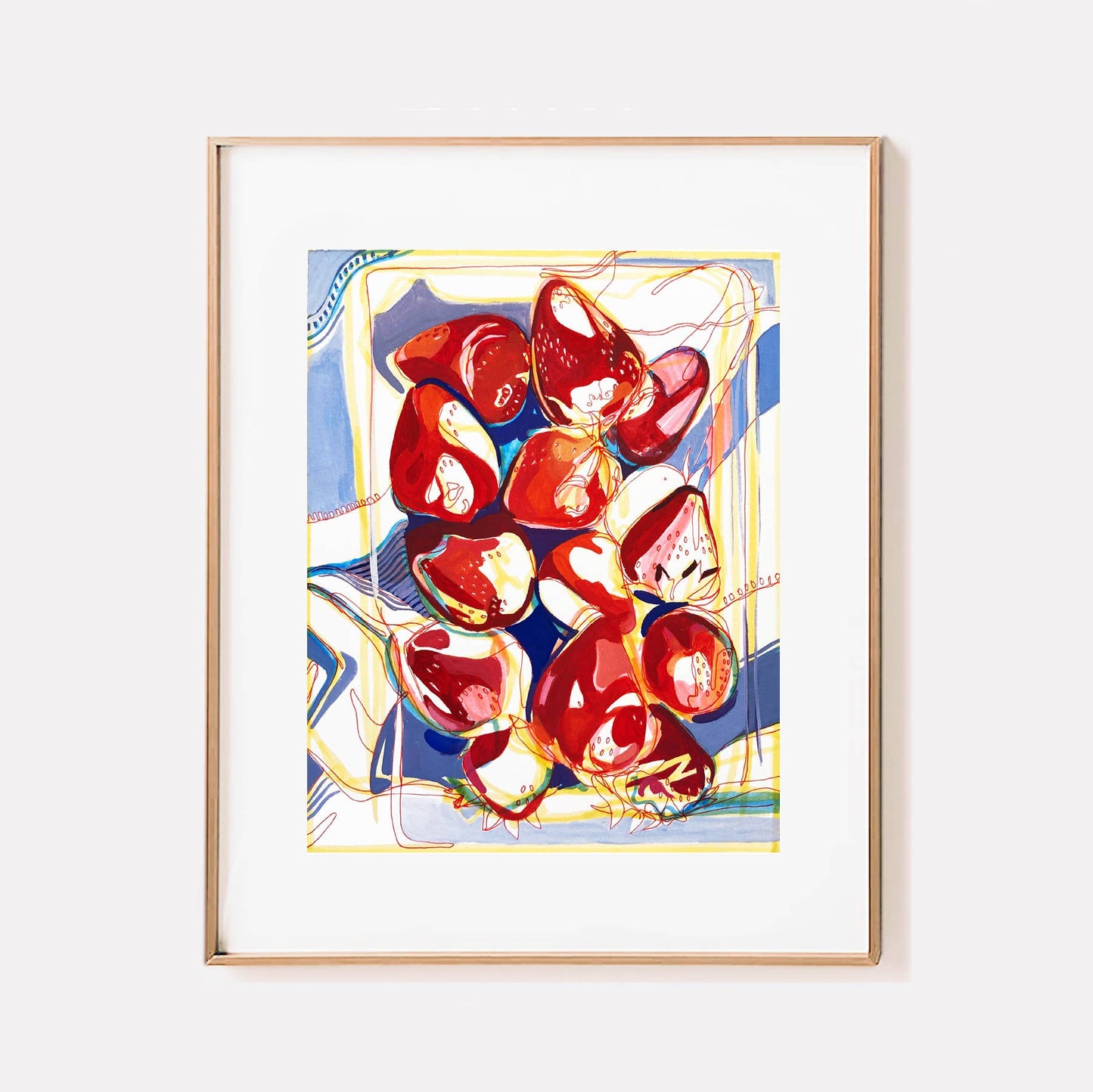 Strawberries Fruit Painting Art Print