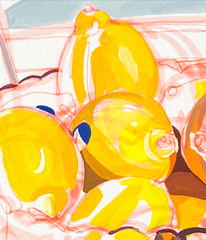 Lemons Lemonade in a Pyrex Art Print