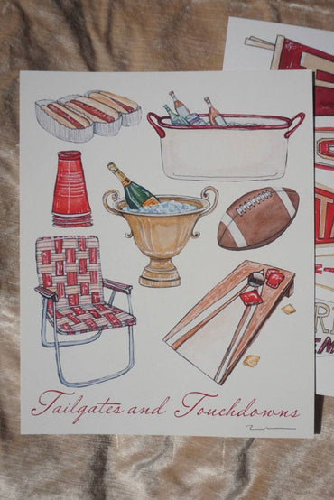 Tailgates and Touchdowns Football Tailgate Print