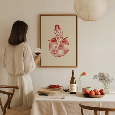 Tomato Girl Vintage Art Print
