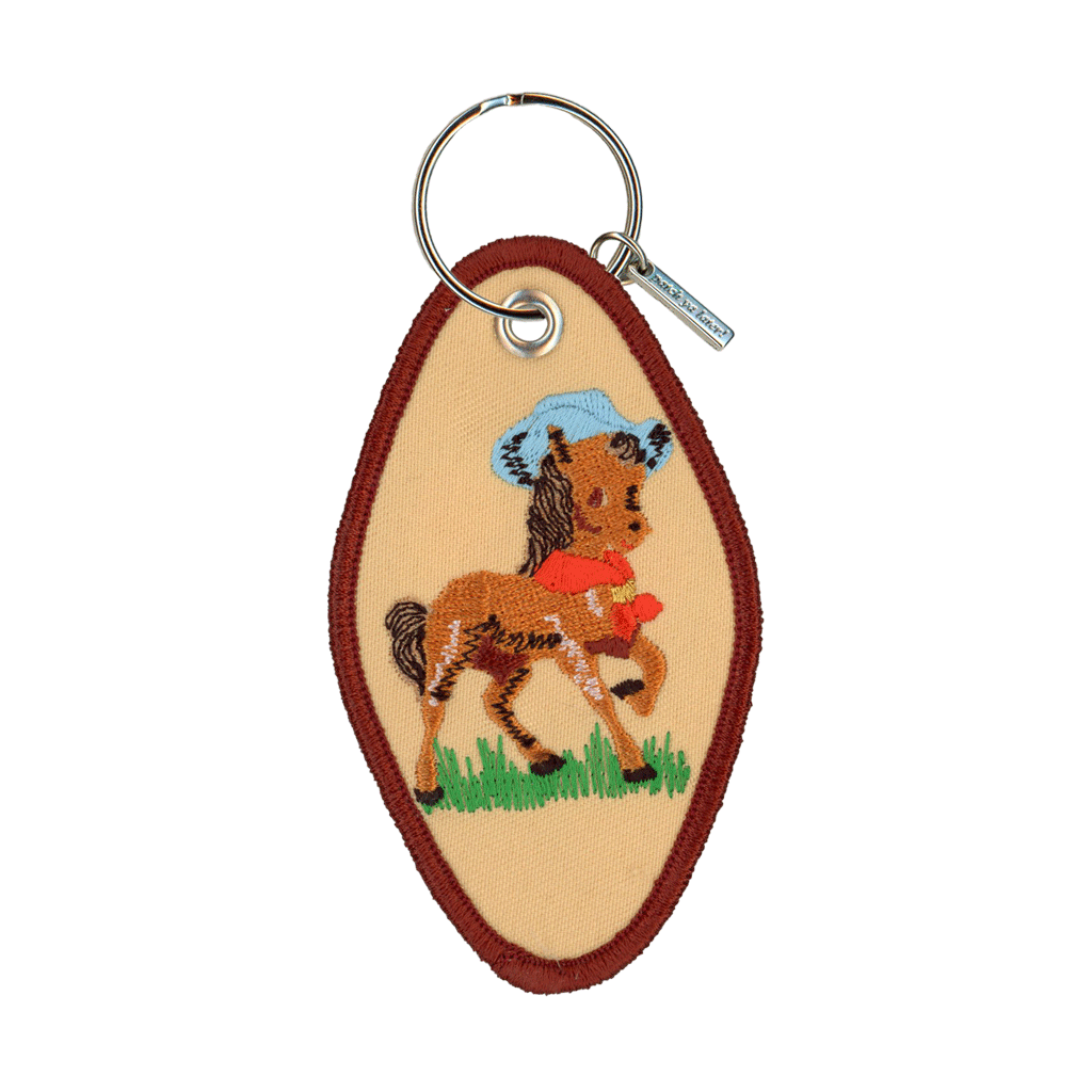 Hey Good Lookin Embroidered Keychain