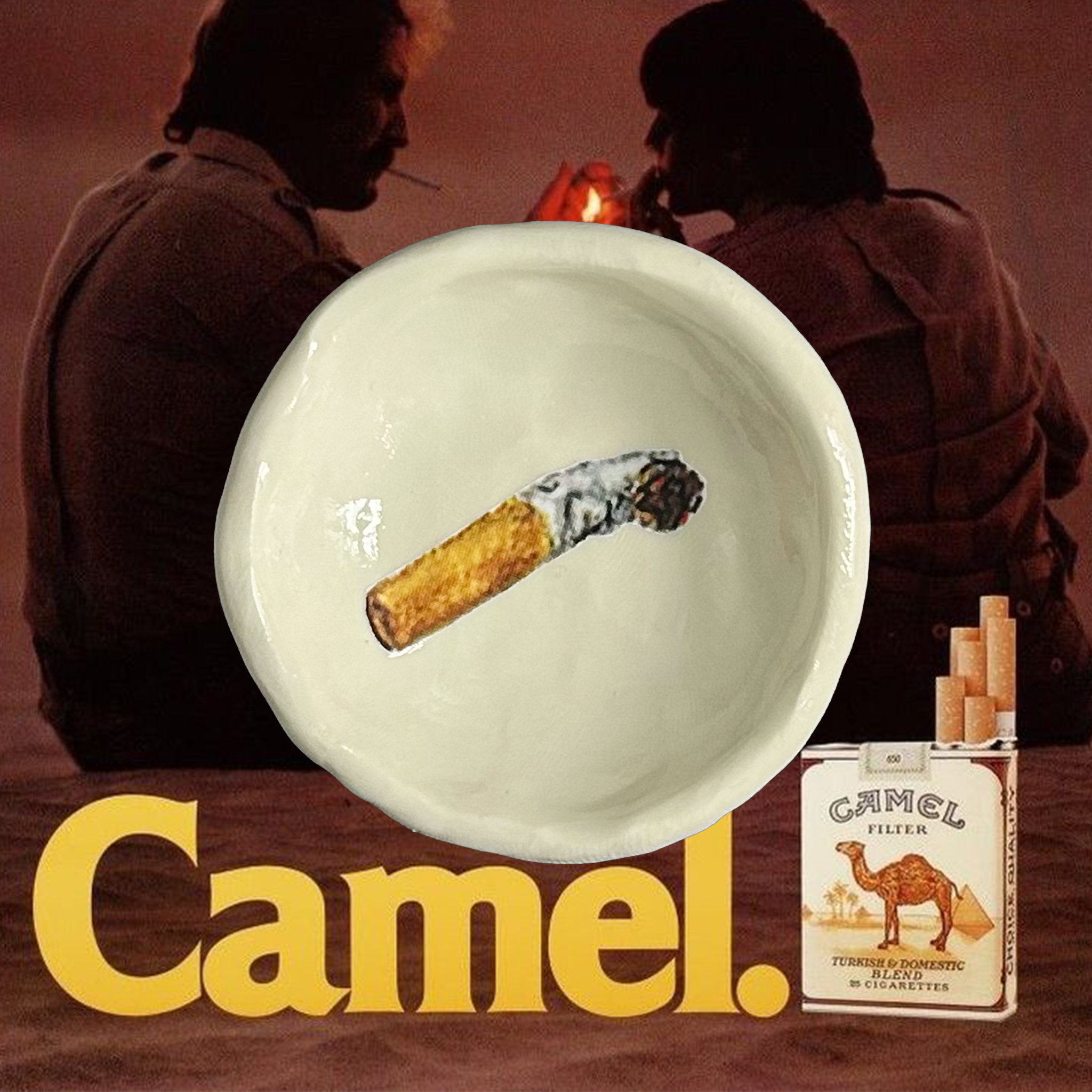 Cigarette themed handmade jewelry trinket dish wear your snacks 