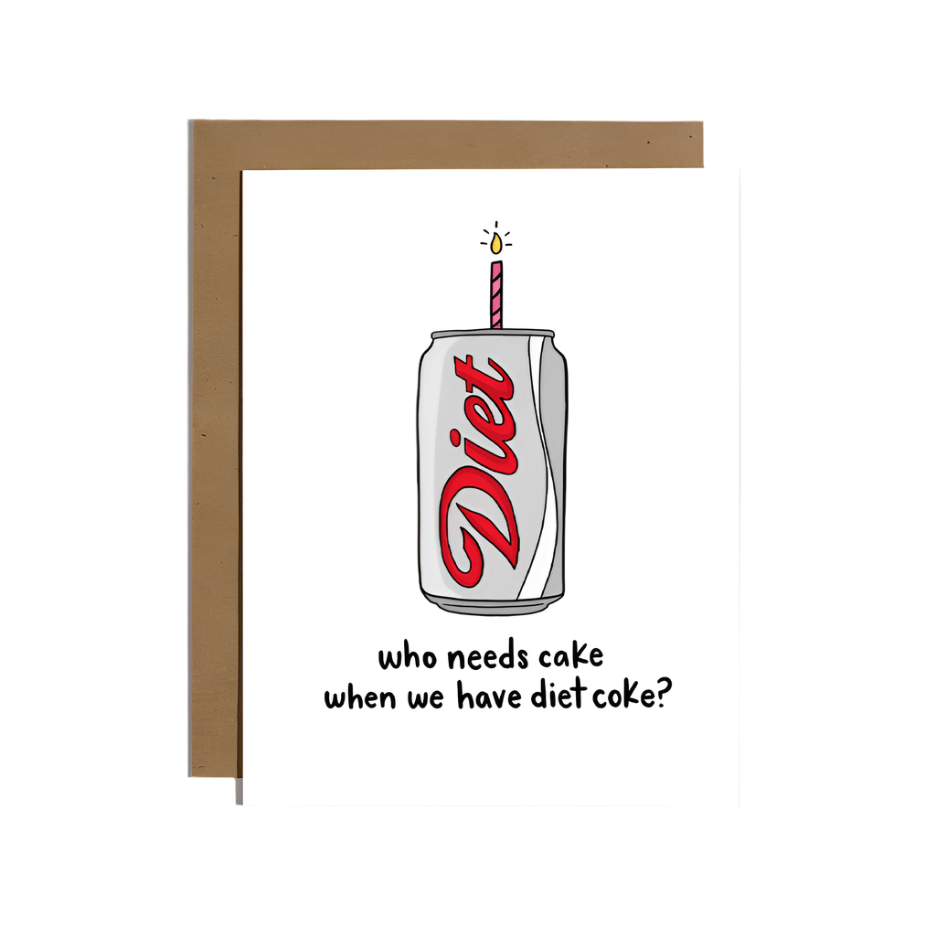 Funny Diet Coke birthday card  perfect gift for soda lovers
