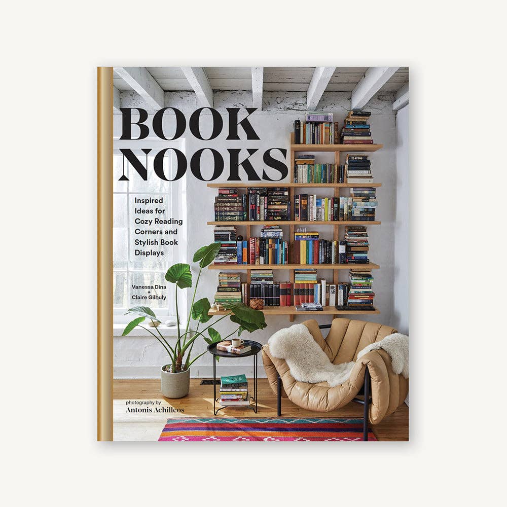 Book Nooks home décor book with cozy bookshelf styling ideas