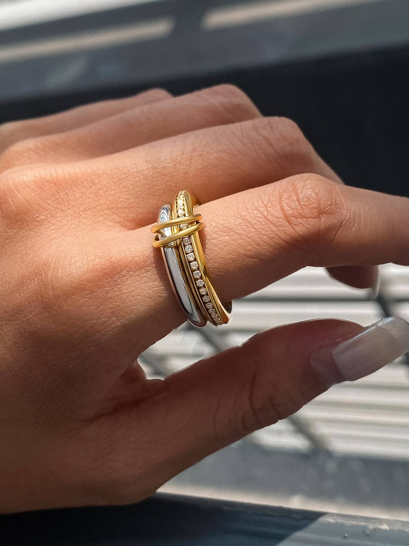 Bayard 18K Gold Multi Stack Band Ring
