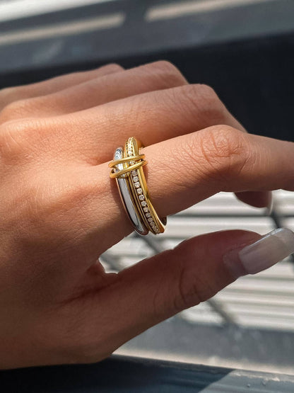 Bayard 18K Gold Multi Stack Band Ring