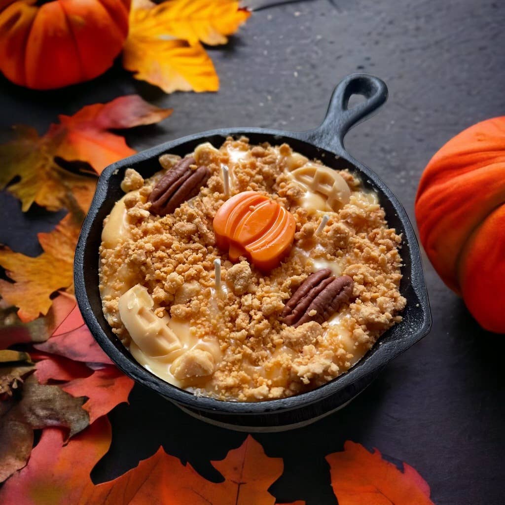 Pumpkin Pecan Waffles Iron Skillet Candle 8 oz