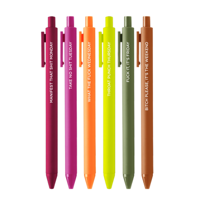 Bright gel ink jotter pens in a 6-pack set gift store knoxville