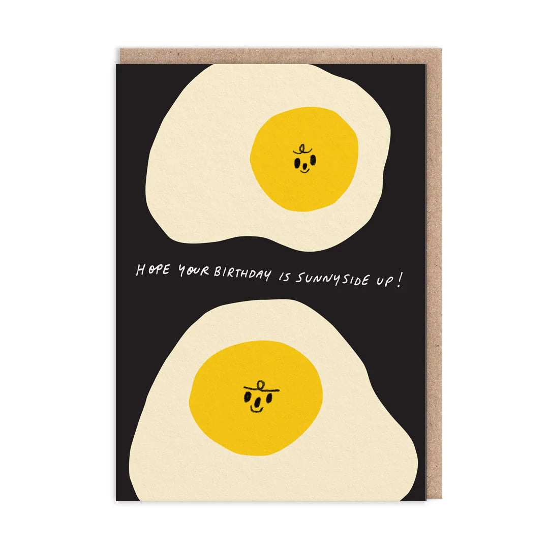 Sunny Side Up Greeting Card by Badger & Burke with brown Kraft envelope, blank inside. gift store knoxville 