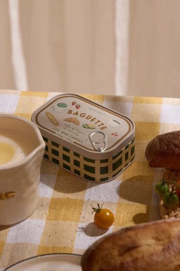 French Baguette Tin Candle