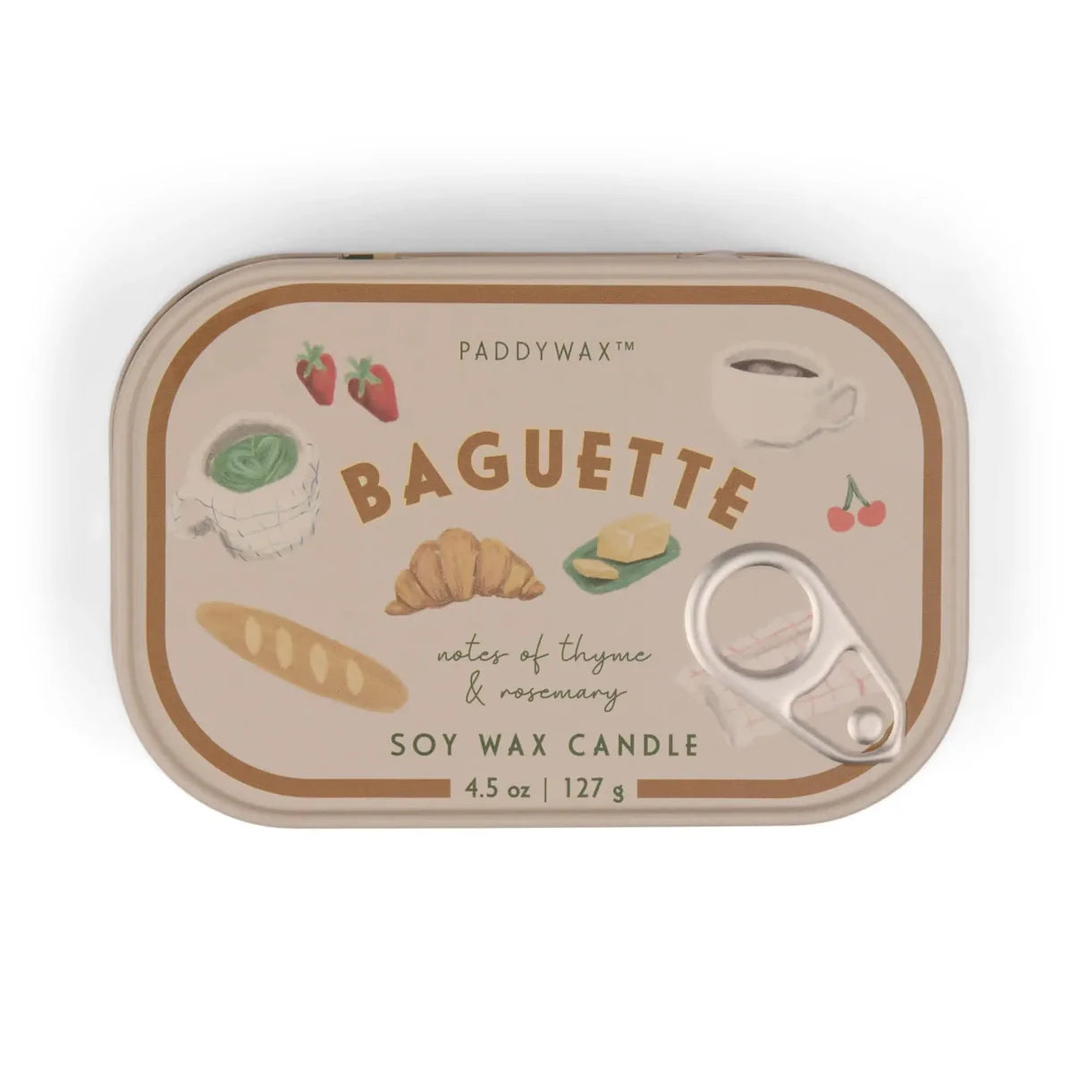 French Baguette Tin Candle