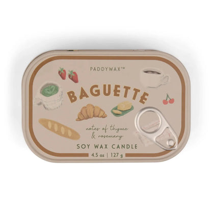 French Baguette Tin Candle