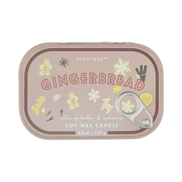 Gingerbread Tin Candle