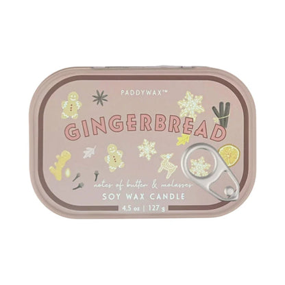 Gingerbread Tin Candle