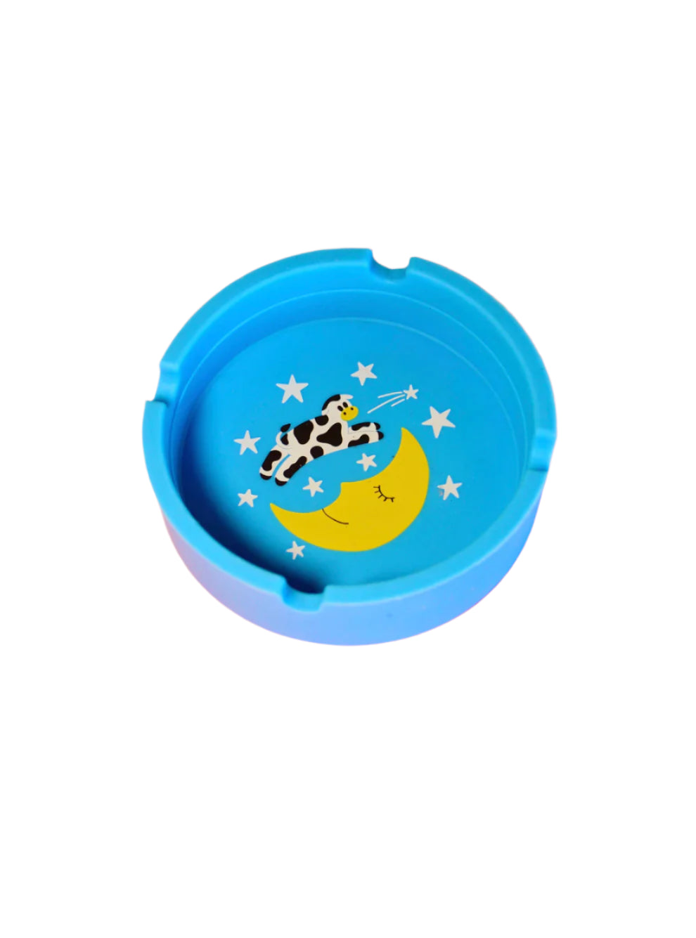 Ashtray with a cow and moon