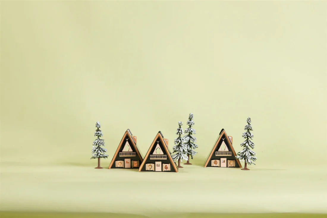 Nordic Cabin Style Incense & Tea Light Holder Ceramic House