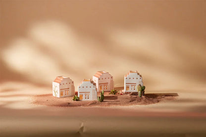 Santa Fe Adobe Style Incense & Tea Light Holder Ceramic House