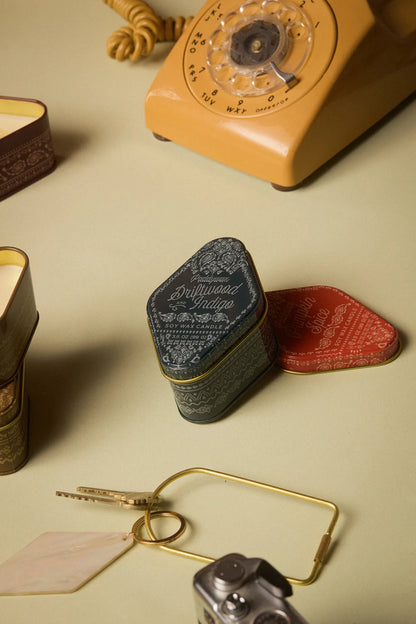 Driftwood Indigo Tin Candle