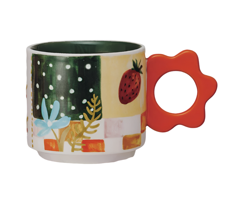 Strawberry Floral Mug