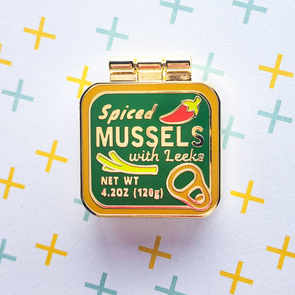 Tinned Mussels Enamel Pin