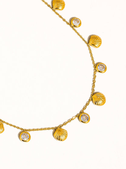 Sylvain 18K Yellow Gold Shell Charm Necklace