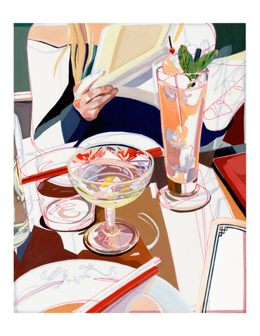 Martini with a Twist Cocktails Art Print