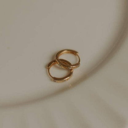 Diana Diamond Hoops: Gold