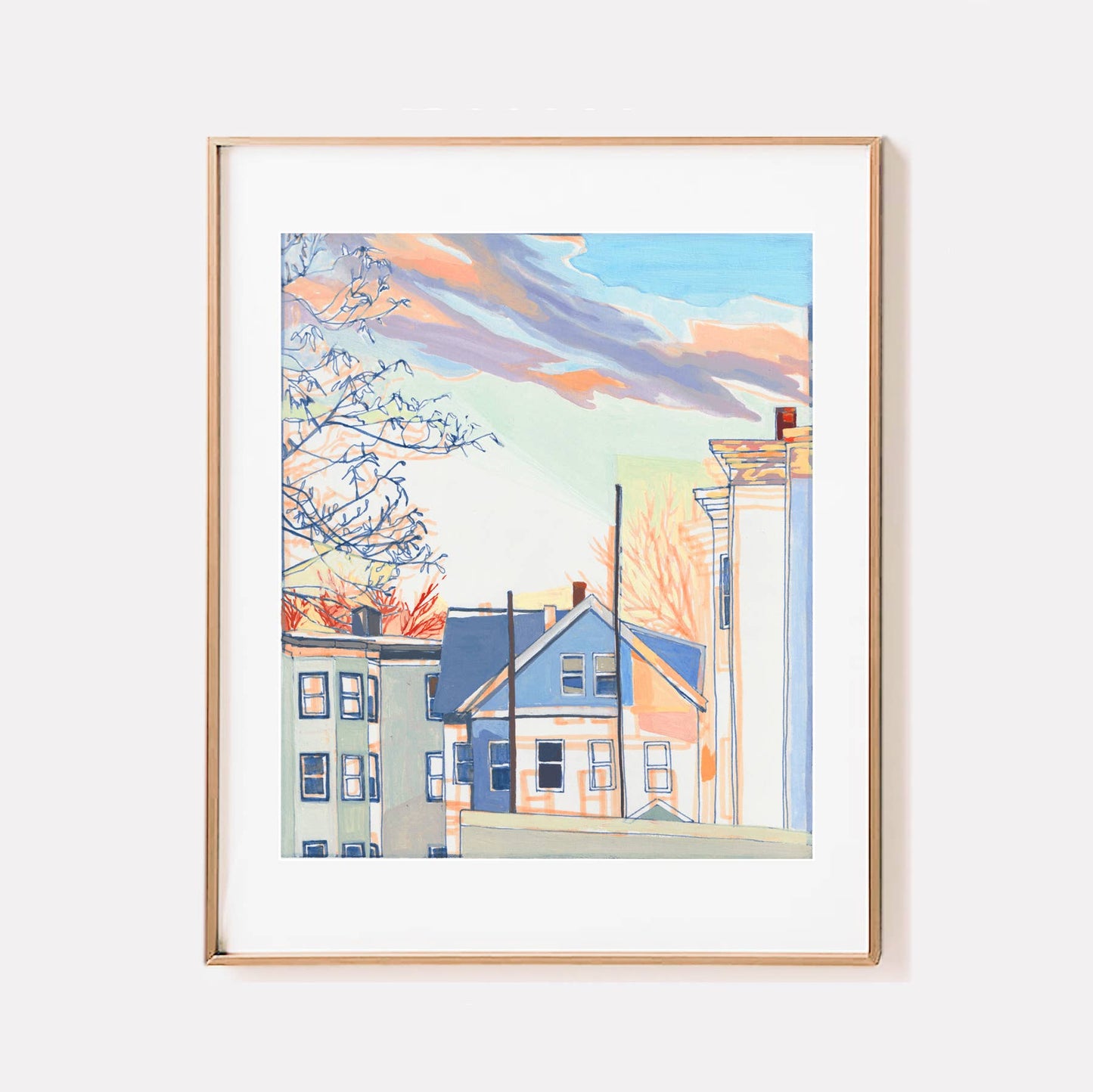 Cambridge Winter Light New England Art Print