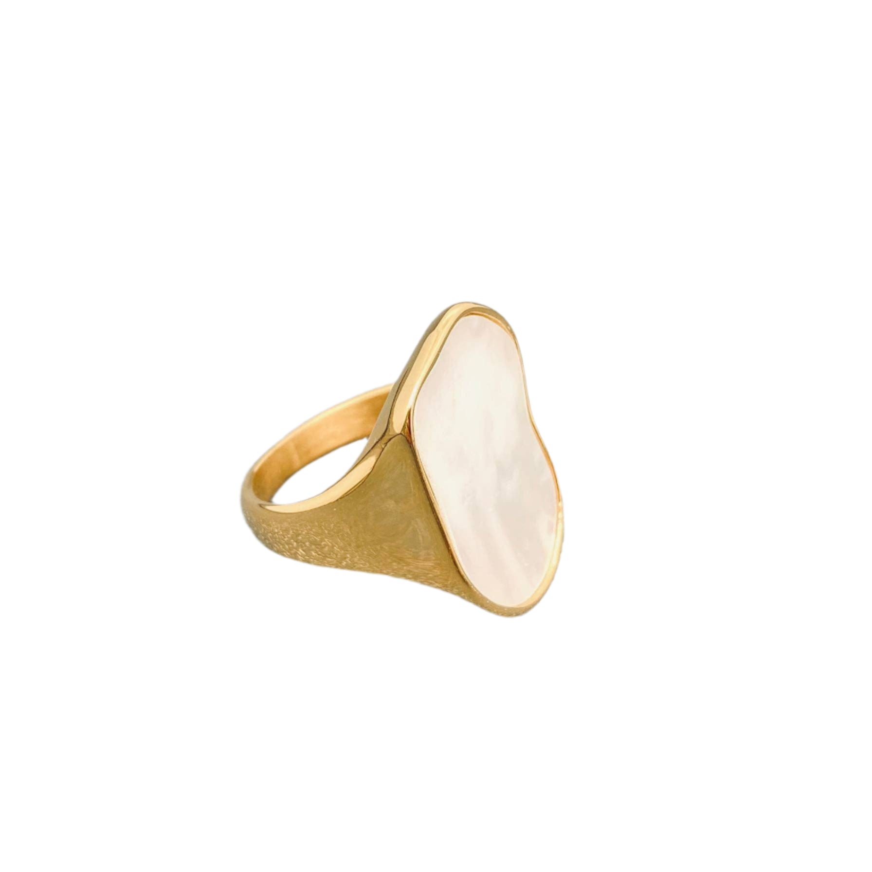 Gold geometric shape ring