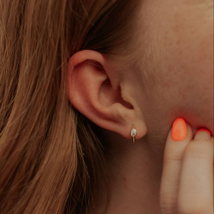 Aspen Diamond Hoops Gold