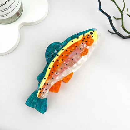 Perch Fish Ocean Acetate Hair Claw Clip