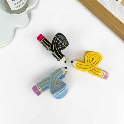 Pencil hair claw clip