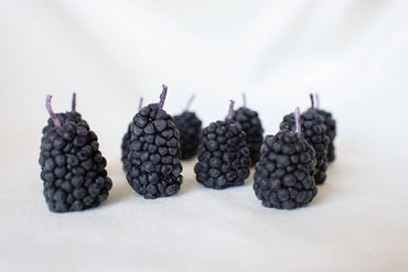 Raspberry Beeswax Birthday Candles