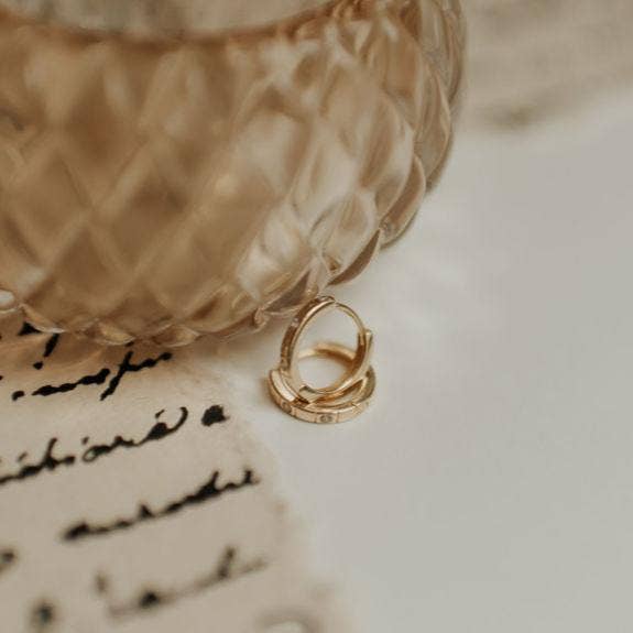 Diana Diamond Hoops: Gold