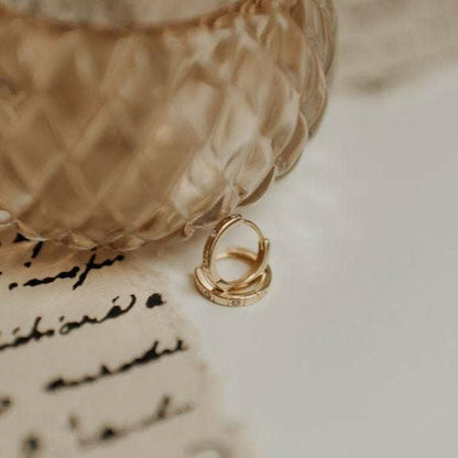 Diana Diamond Hoops: Gold