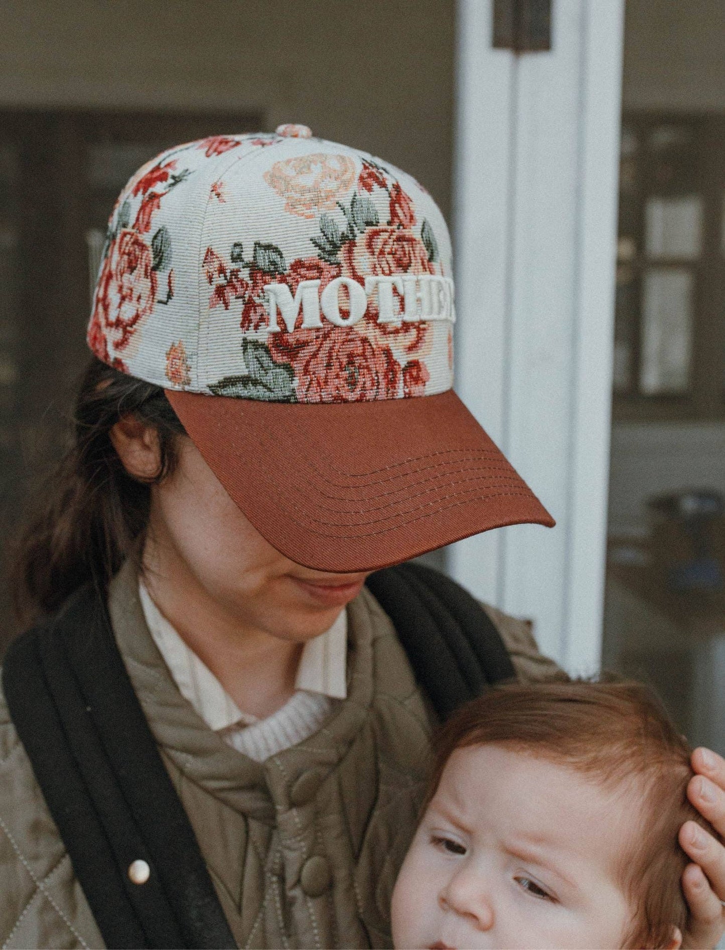 Mother Floral Embroidered Hat