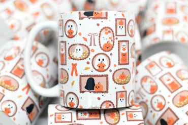 Framed Ghosts Halloween Mug