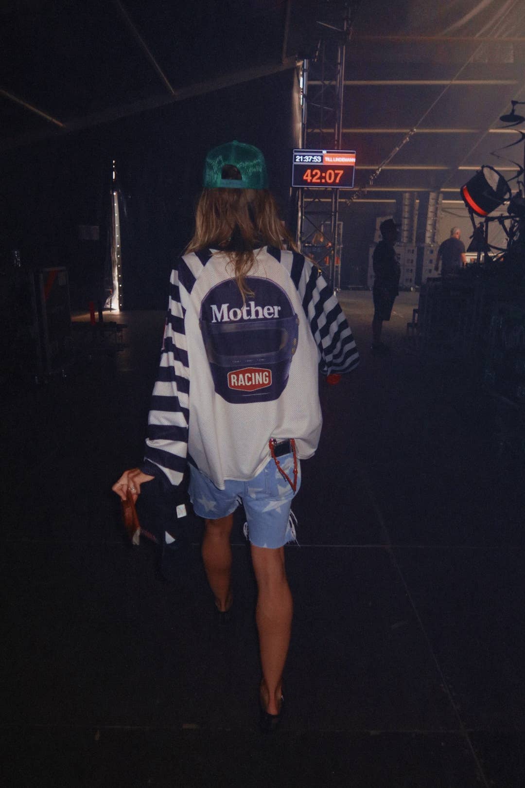 Black and white striped oversized jersey for moms who run the show