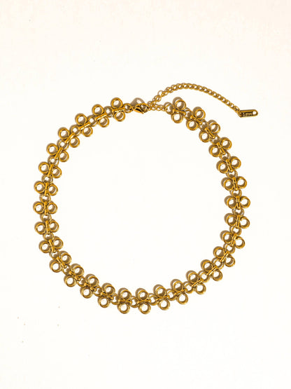 Ritza 18K Gold Non Tarnish Patterned Choker