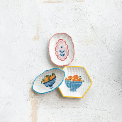 Cottage Core Mini Fruit and Floral Trinket Tray